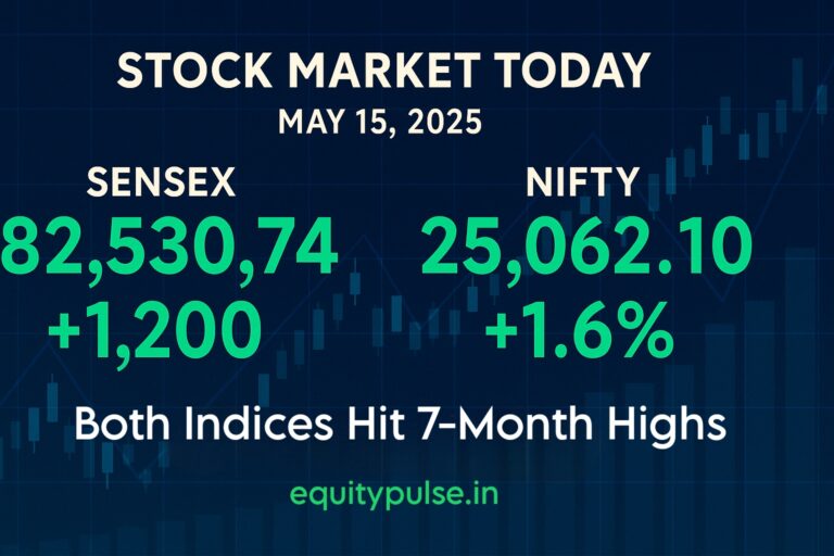 Stock Market Today: Sensex, Nifty Hit 7-Month Highs | Top Gainers & Sectors – May 15, 2025